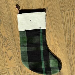 Hearth & Hand Green and Black Plaid Stocking